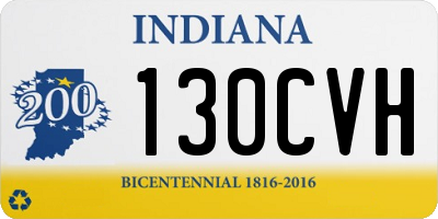 IN license plate 130CVH
