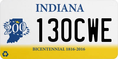 IN license plate 130CWE