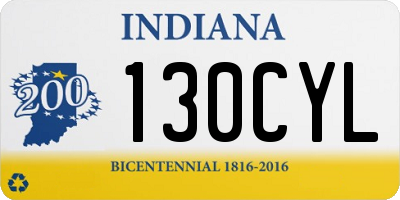 IN license plate 130CYL