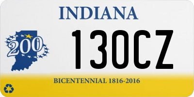 IN license plate 130CZ