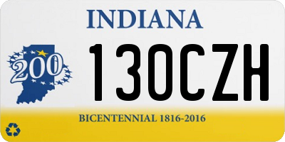 IN license plate 130CZH