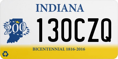 IN license plate 130CZQ