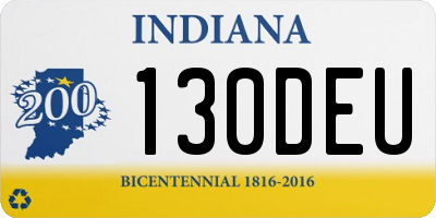 IN license plate 130DEU