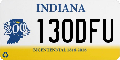 IN license plate 130DFU