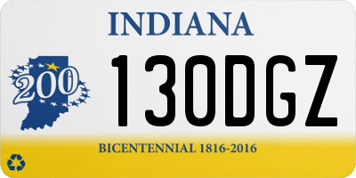 IN license plate 130DGZ