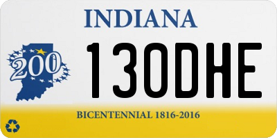 IN license plate 130DHE