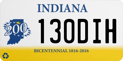 IN license plate 130DIH