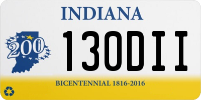 IN license plate 130DII