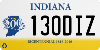 IN license plate 130DIZ