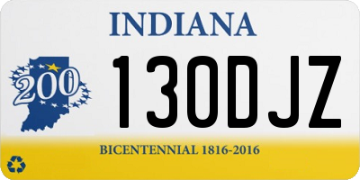 IN license plate 130DJZ