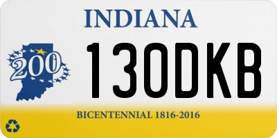 IN license plate 130DKB