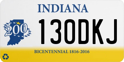 IN license plate 130DKJ
