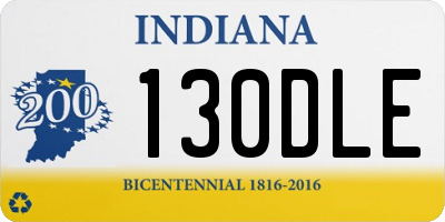 IN license plate 130DLE