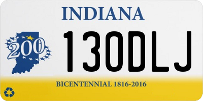 IN license plate 130DLJ