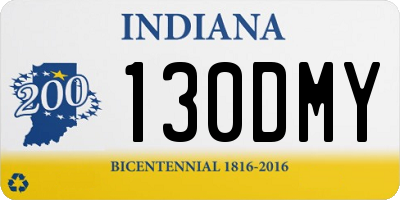IN license plate 130DMY
