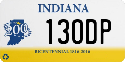 IN license plate 130DP