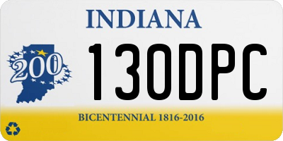 IN license plate 130DPC