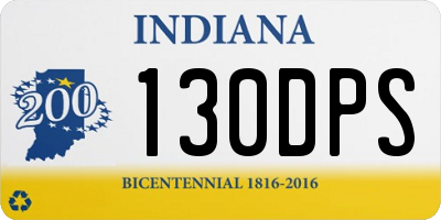 IN license plate 130DPS