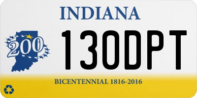 IN license plate 130DPT
