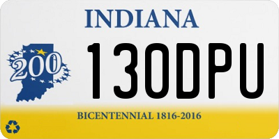 IN license plate 130DPU