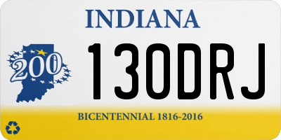 IN license plate 130DRJ