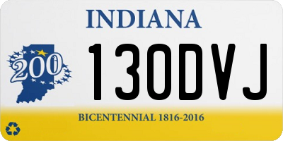 IN license plate 130DVJ