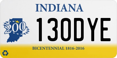 IN license plate 130DYE