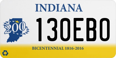 IN license plate 130EBO