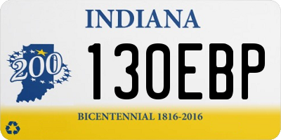 IN license plate 130EBP