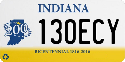 IN license plate 130ECY