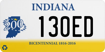 IN license plate 130ED