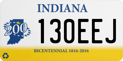 IN license plate 130EEJ