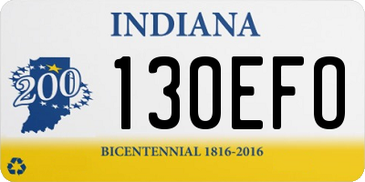 IN license plate 130EFO