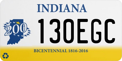 IN license plate 130EGC