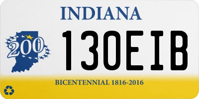 IN license plate 130EIB
