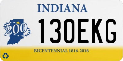 IN license plate 130EKG