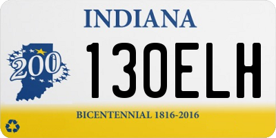 IN license plate 130ELH