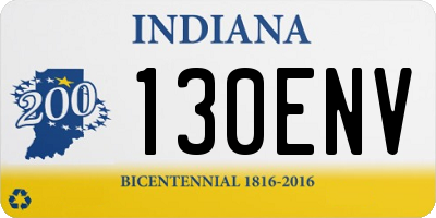IN license plate 130ENV