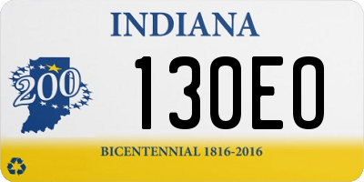 IN license plate 130EO