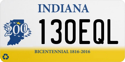 IN license plate 130EQL