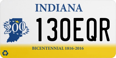 IN license plate 130EQR
