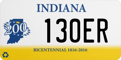 IN license plate 130ER