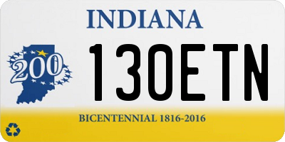 IN license plate 130ETN