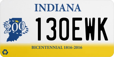 IN license plate 130EWK