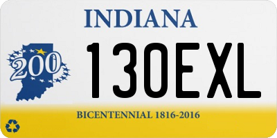 IN license plate 130EXL
