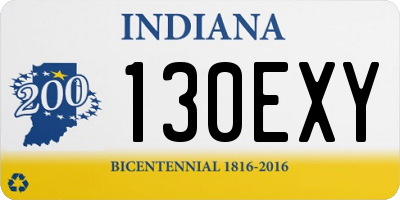 IN license plate 130EXY