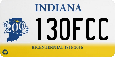 IN license plate 130FCC