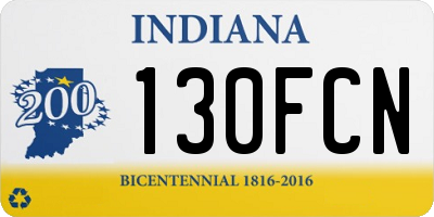 IN license plate 130FCN