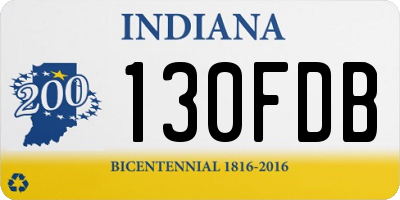 IN license plate 130FDB