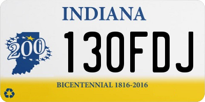 IN license plate 130FDJ
